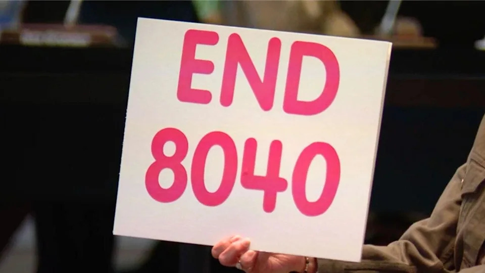 Protest sign in Virginia school district