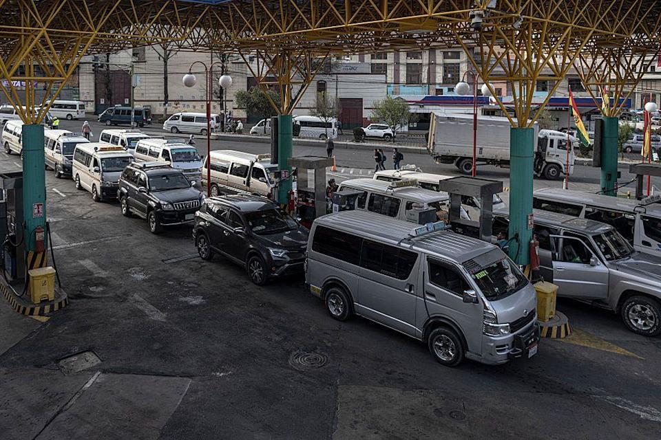 Gasolinera en Bolivia