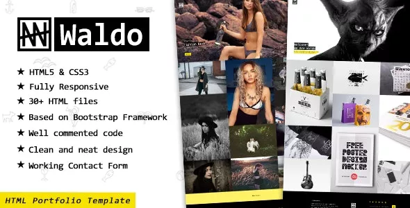 Waldo - Portfolio Showcase Website Template for Freelancers & Agencies v1.6