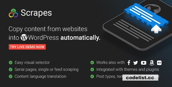Scrapes v2.1.0 - Web scraper plugin for WordPress