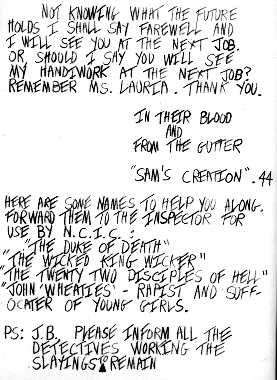 handwritten letter