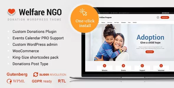 Welfare NGO v1.2.4 - Nonprofit Organization Charity Theme