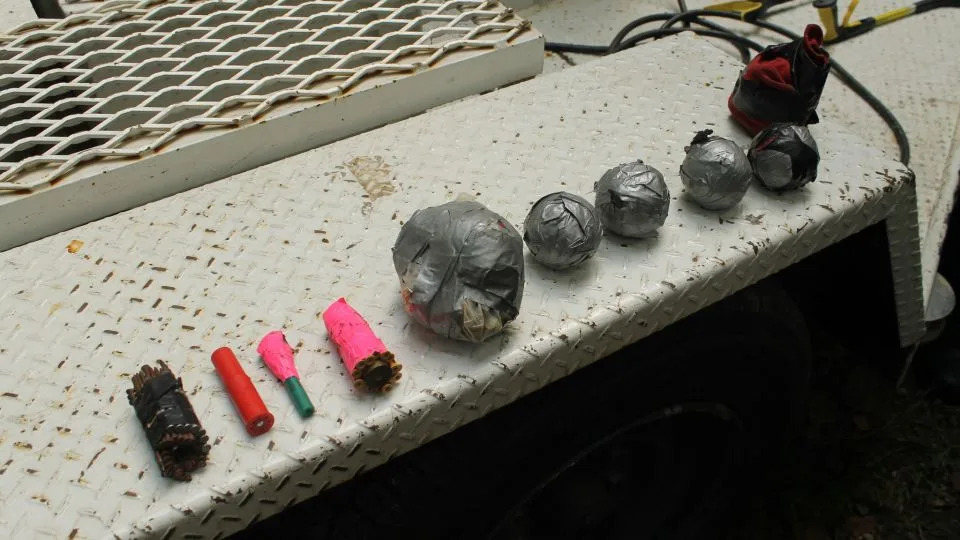 The Polk County Sheriff&#x002019;s Office released this image after arresting a man in Old Fort, Tennessee, on August 1. Officers found 14 improvised explosive devices at his home. - Polk County Sheriff&#x002019;s Office