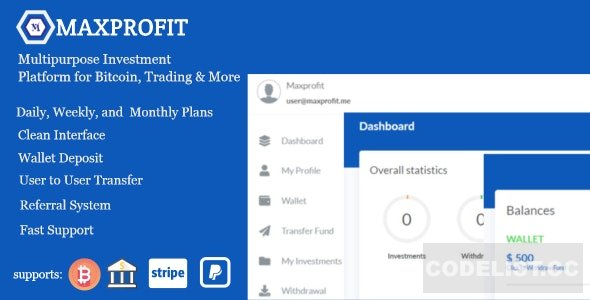 Max Profit v2.2 - Online Multipurpose Investment Platform