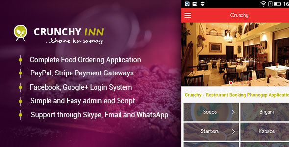 Crunchy - Restaurant Booking Phonegap Application Crunchy - Restaurant Booking Phonegap Application