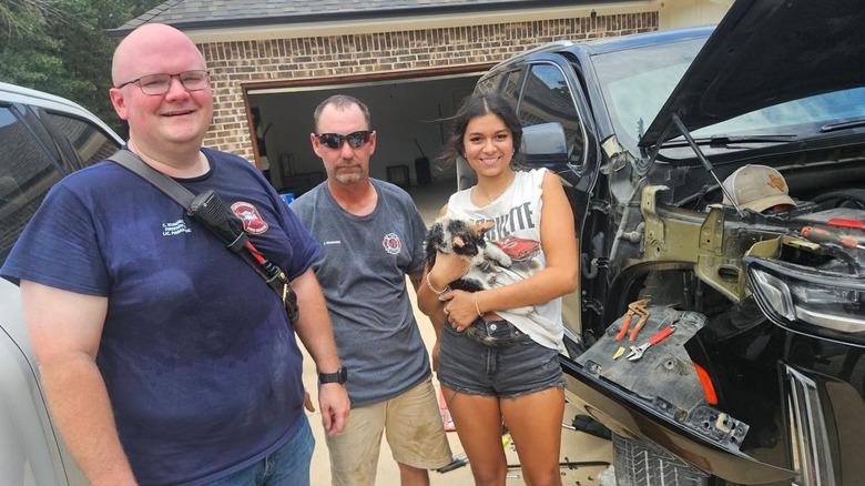 Firefighters Rescue Cat Stuck In Cadillac Engine Bay