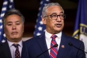  U.S. Rep. Bobby Scott, D-Newport News, speaks out against the U.S. Department of Labor’s plan to pause operations at contractor-run Job Corps centers, calling the abrupt move harmful to students and local economies. (Photo by Zach Gibson/Getty Images)