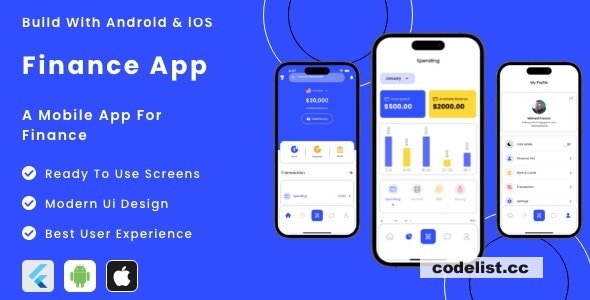 Finance App v1.0 - Flutter Mobile App Template