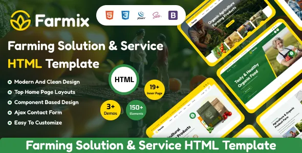 Farmix - Organic Farm & Agriculture HTML Template v1.0