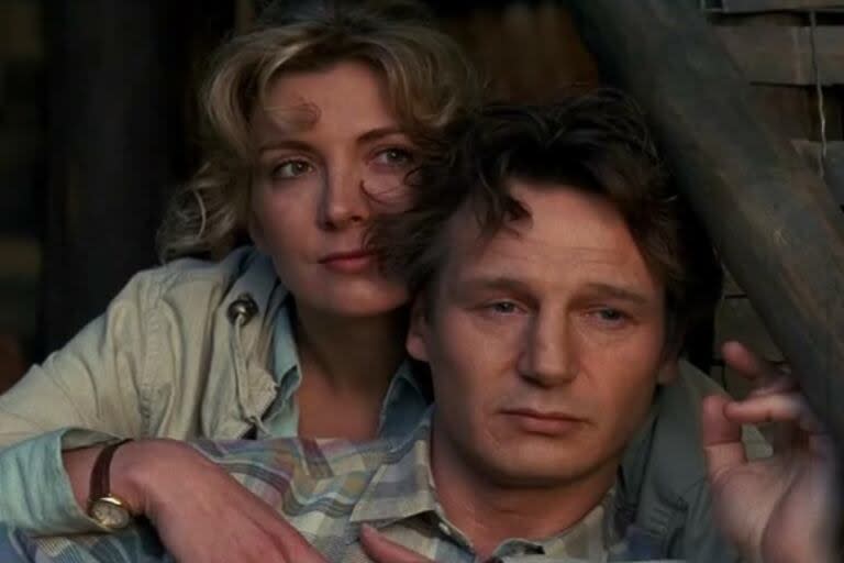 Richardson y Neeson en Nell la película de 1994 en la que trabajaron juntos