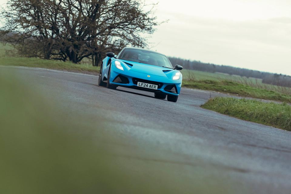 15 Lotus Emira V6 2025 Autocar road test review front cornering