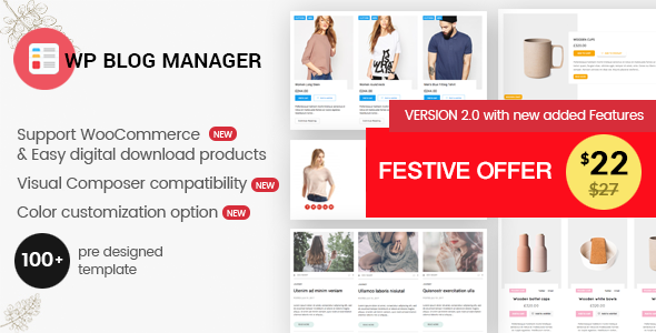 WP Blog Manager v2.0.4 - Plugin to Manage Design Blog