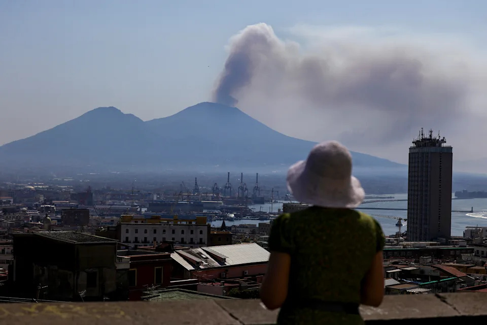 Italy's Mount Vesuvius, a popular tourist destination, closes over wildfire