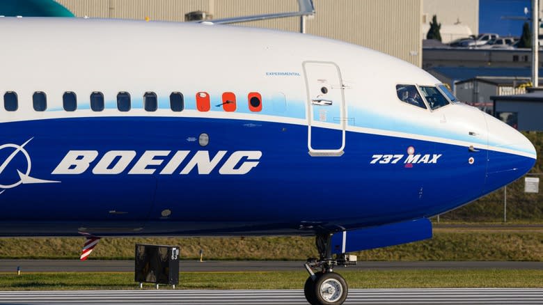 Nose of Boeing 737 MAX
