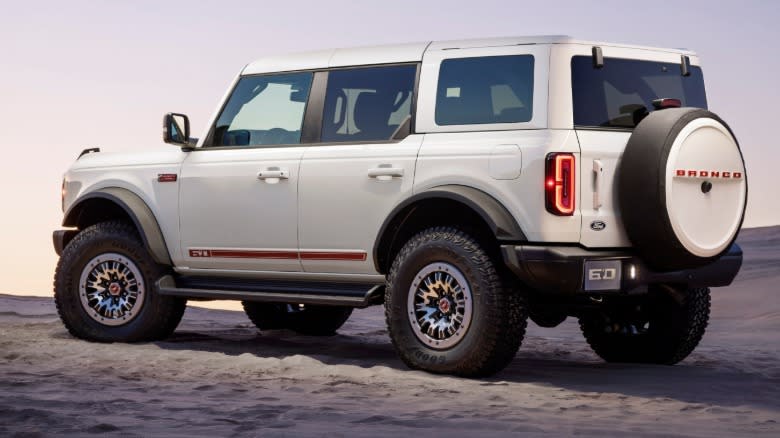 side view of a white Bronco 60th Anniversary Package