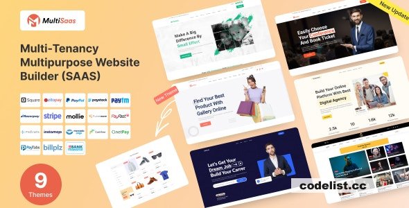MultiSaas v1.0.4 - Multi-Tenancy Multipurpose Website Builder (Saas)