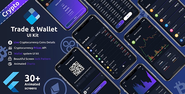 Crypto Trade & wallet Flutter UI kit v1.0 Crypto Trade & wallet Flutter UI kit v1.0