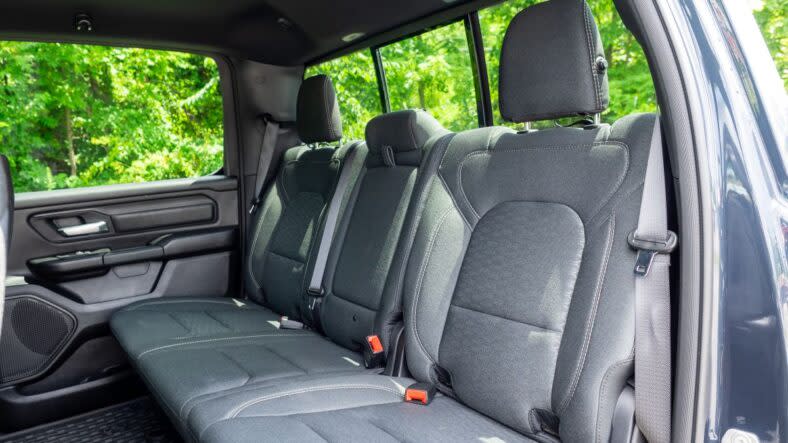 The rear seats of the 2025 Ram 1500 Warlock