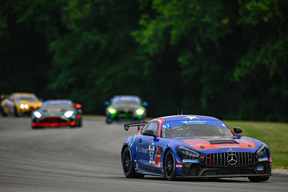 #57: winward racing, mercedes amg gt gt4, gs: bryce ward, daan arrow
