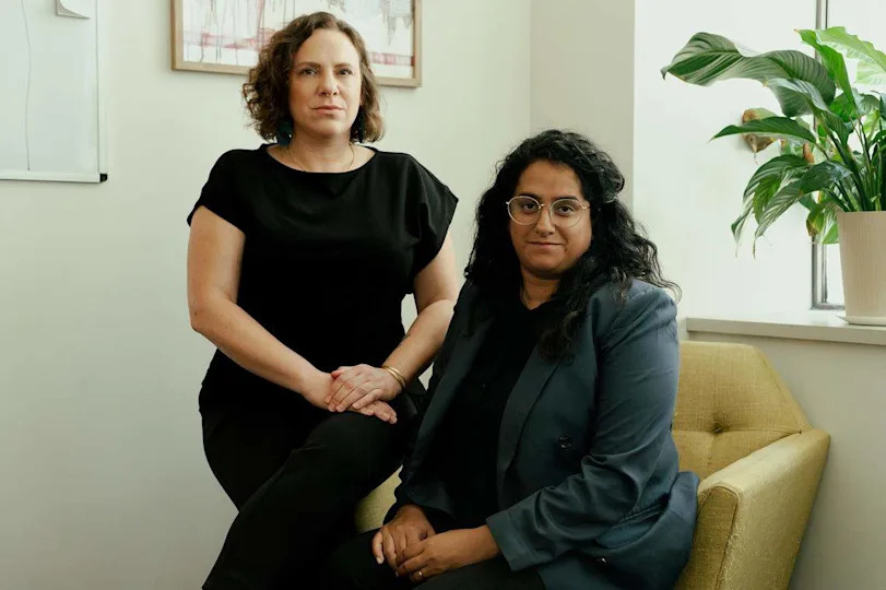 MacArthur Justice Center attorneys Amy Malinowski, left, and Shubra Ohri, right, at the organization’s Missouri office on Thursday, July 10, 2025, in downtown St. Louis.