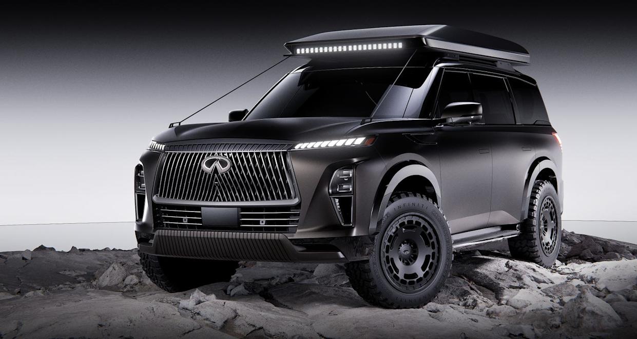 Track or Trail? Infiniti Shows Off Some Possible Variants of the QX80 SUV at The Quail