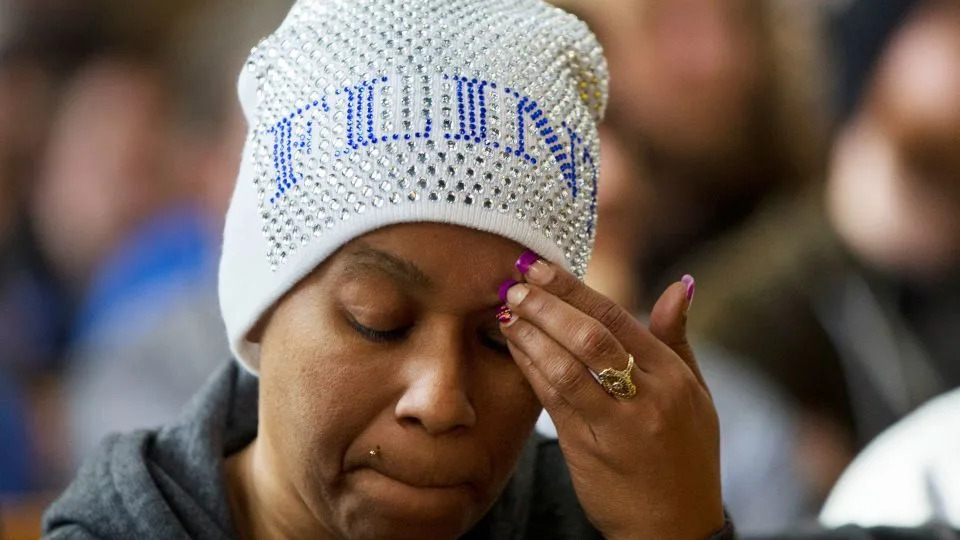 Nakiya Wakes attends a community forum about Flint's contaminated water at Woodside Church in Flint, Michigan, February 25, 2016. - Jacquelyn Martin/AP