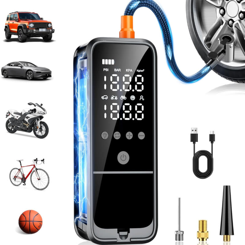 Amazon's 'Handy' $167 Portable Tire Inflator Is on Sale for 76% Off, and It's a 'Lifesaver'