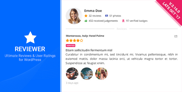 Reviewer v3.16.0 - WordPress Plugin