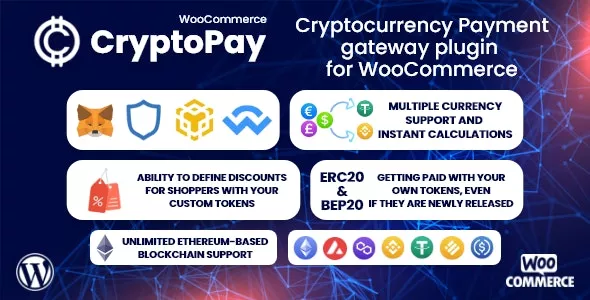 CryptoPay WooCommerce - Cryptocurrency Payment Gateway Plugin v2.4.4