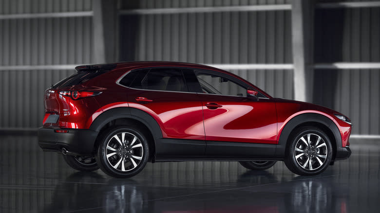 Dramatic image of 2023 Mazda CX-30 taken inside