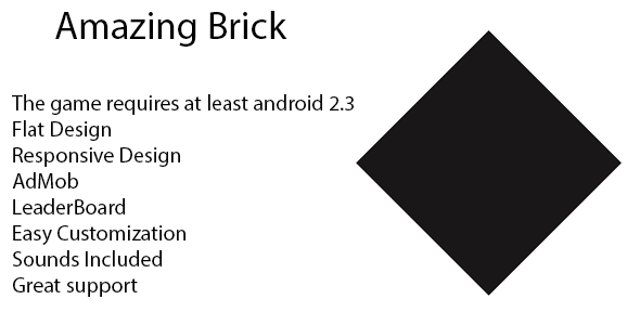 Amazing Brick Template AdMob + leaderboard Amazing Brick Template AdMob + leaderboard
