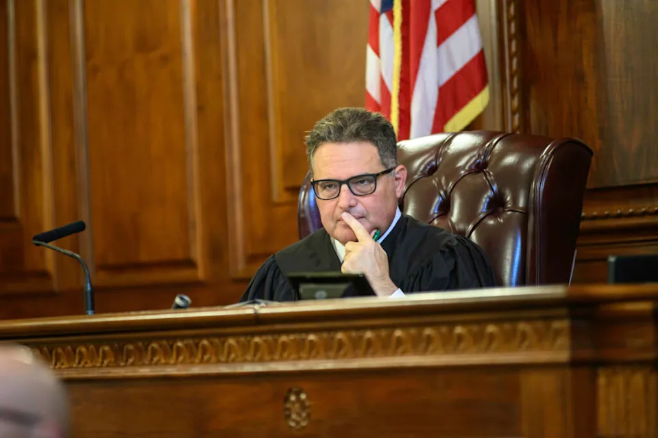 If Rhode Island Superior Court Judge Brian Stern rejects contractors’ arguments, the Washington Bridge lawsuit will proceed to trial tentatively starting in November 2027. (Photo by Michael Salerno/Rhode Island Current)