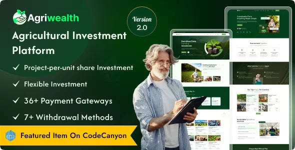 AgriWealth - Agricultural HYIP Investment and Ecommerce Solution v2.1