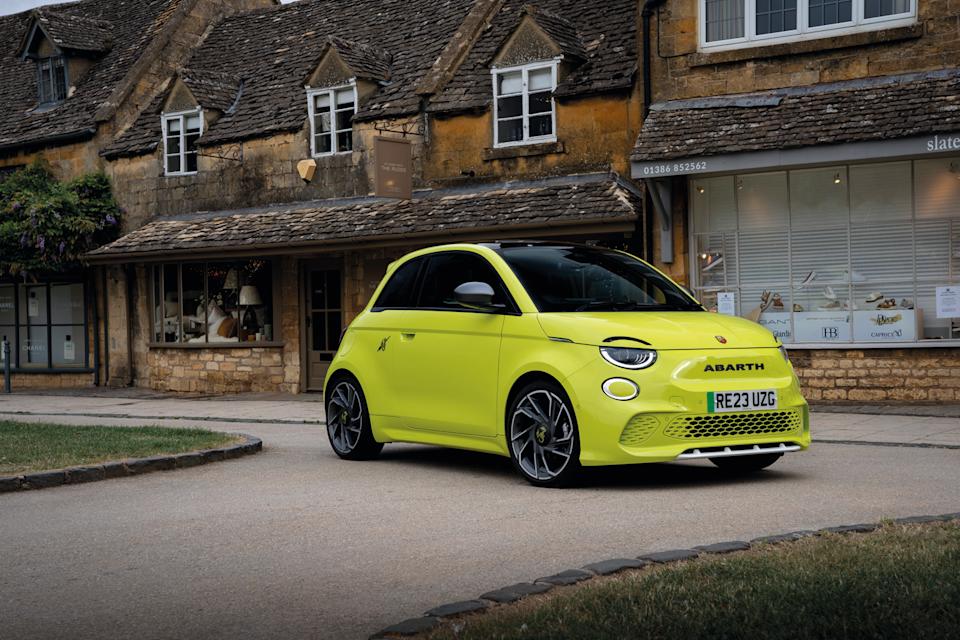 Abarth 500e parked
