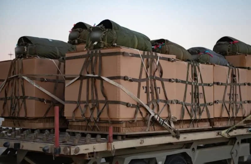 IDF resumes humanitarian aid airdrops in Gaza. (credit: IDF SPOKESPERSON'S UNIT)