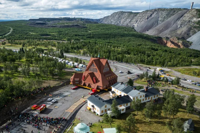 Historic Swedish church inches closer to new home