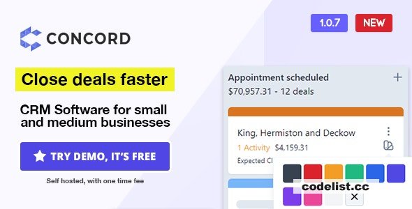 Concord v1.0.7 - Deals Management CRM