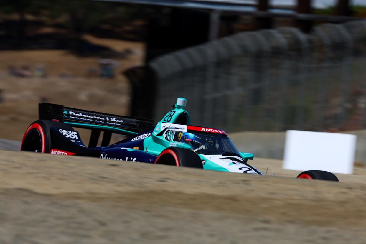 marcus ericsson no 28 racing at laguna seca