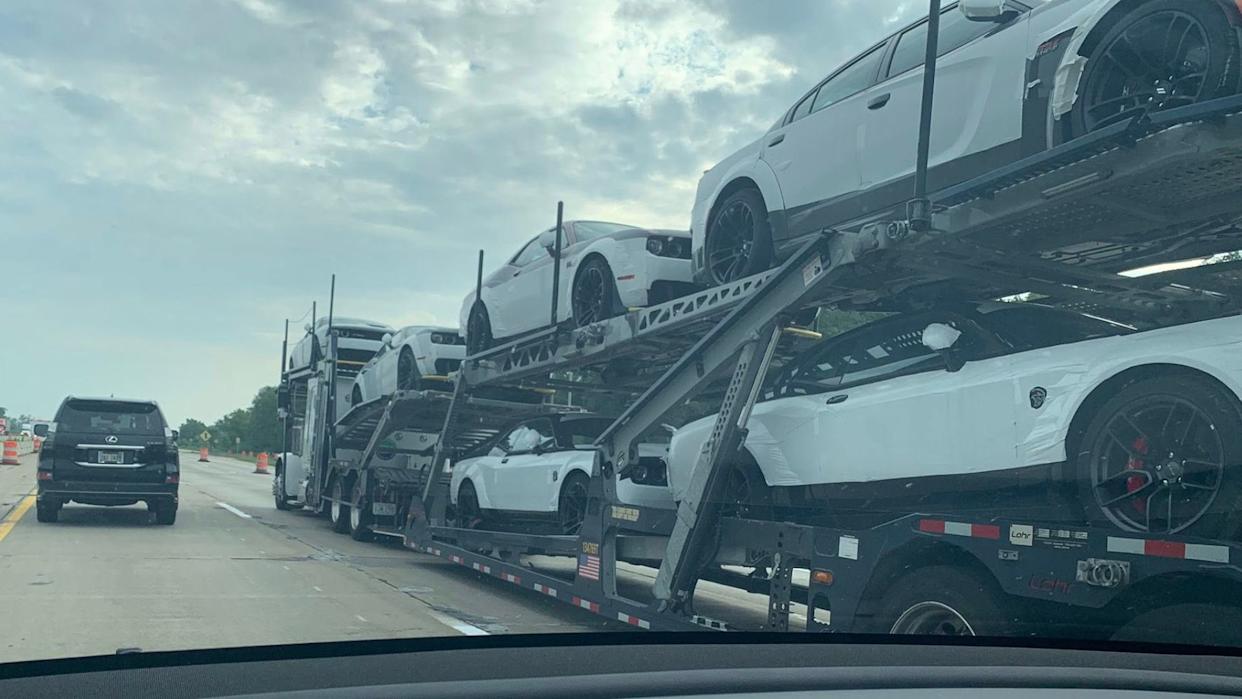 New Dodge Hellcats Spotted On Car Transport