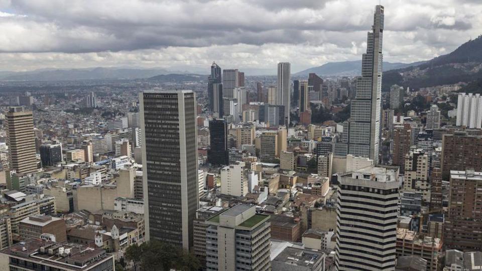 Skyline de Bogotá en una foto aérea tomada en 2021.