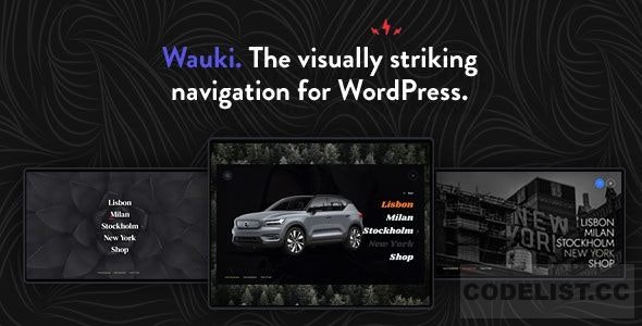 Wauki v1.0 - Fullscreen WordPress Menu
