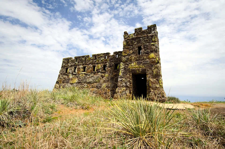 This stone castle stands on Coronado Heights northwest of Lindsborg, which is among the Kansas Sampler Foundation's "8 Wonders of Kansas Geography."