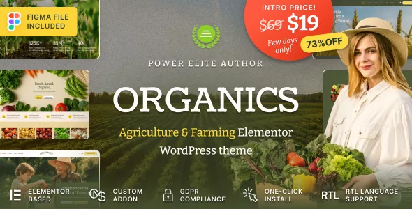 Organics - Agriculture & Food Farm WordPress Theme v1.0.1