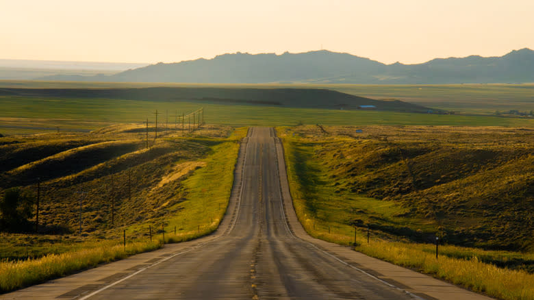Wyoming sunset along Highway 230, near Encampment, a town in Carbon County.