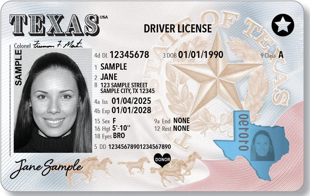 New Texas drivers license design features enhanced security, new look
