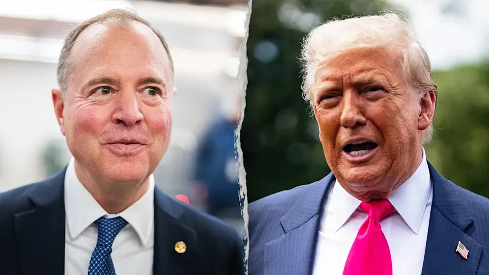 Senator Adam Schiff and President Donald Trump