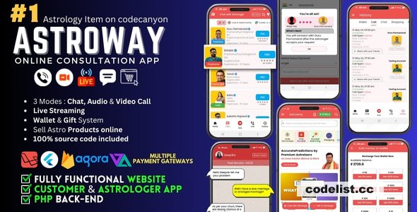 Astroway v2.1.5 - Astrology Consultations, Chat, Audio/Video Calls, Live Streaming