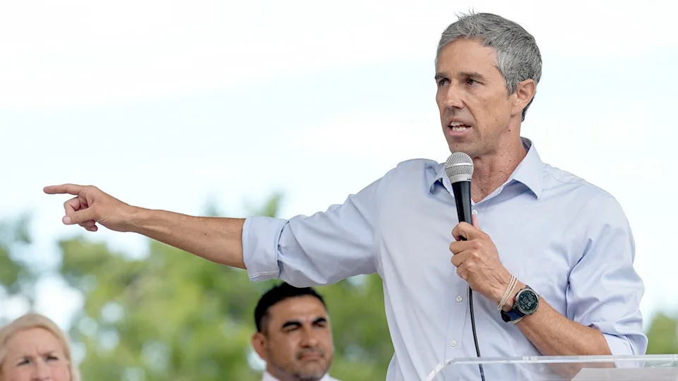Beto O'Rourke speaking at a rally
