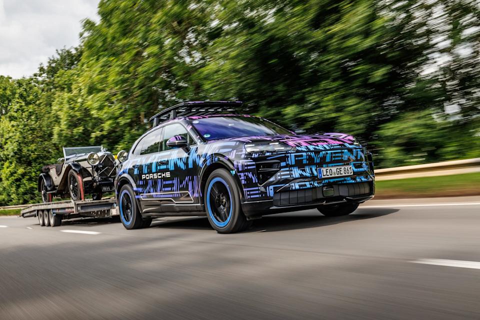 porsche cayenne electric prototype at hill climb