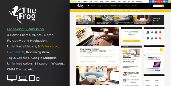 The Frog v4.6 - Creative News / Blog Magazine & Front-end Submission WordPress Theme